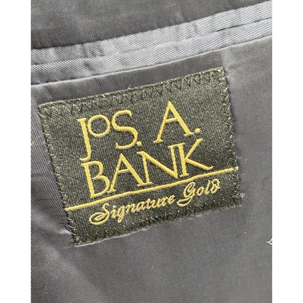 Jos A Bank Navy Blue Signature Gold 46S 100% Wool Blazer Sport Coat Jacket - Picture 5 of 9